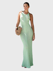 Palm Mirage Sheer Maxi Dress