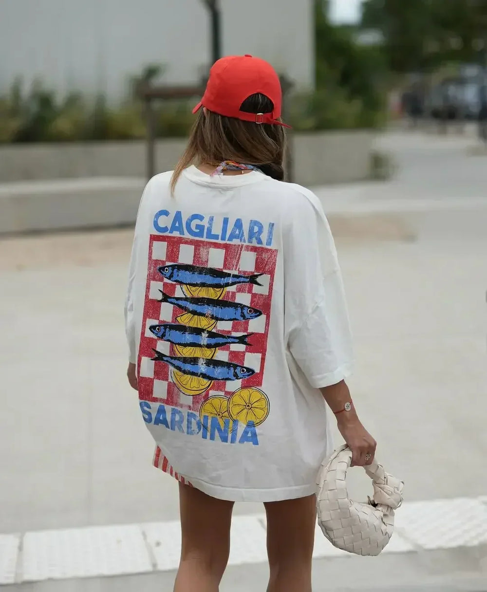 Casual Fish Y2K Graphic T-shirt t-shirt-250223