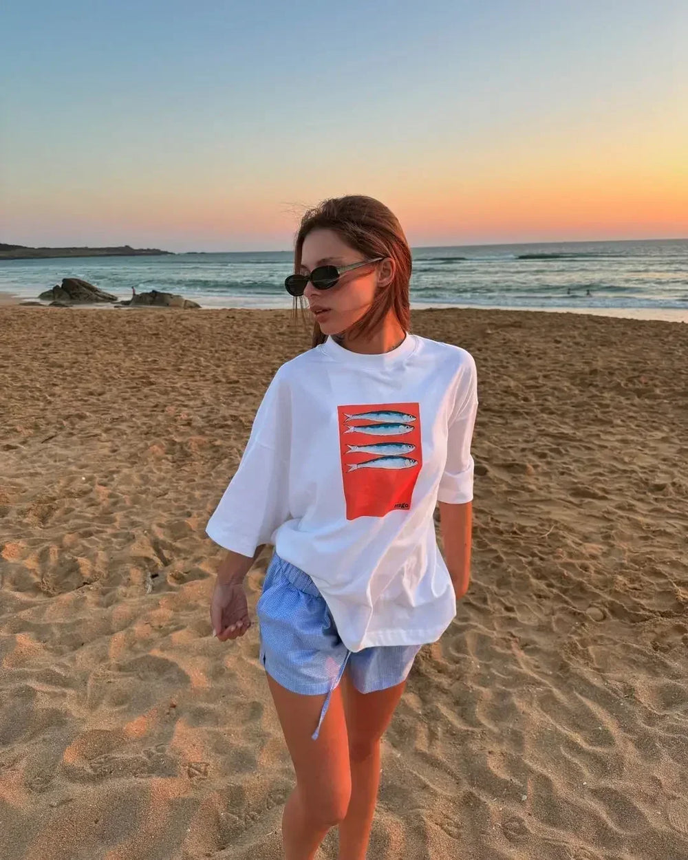 Casual Fish Y2K Graphic T-shirt white4 / S t-shirt-250223