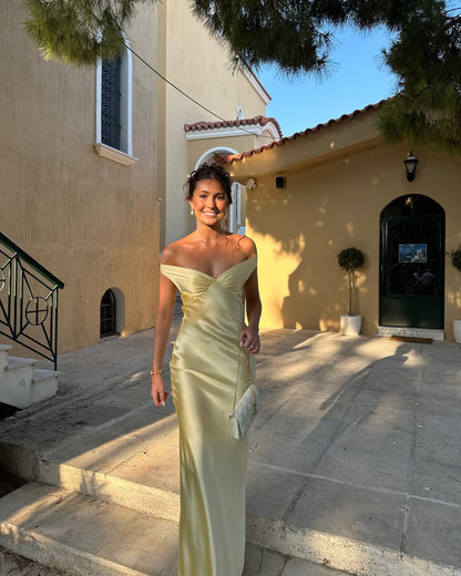 Satin Backless Maxi Dress