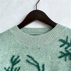 Soft Knitted Christmas Sweater - Warm Casual Pullover Sweaters-L