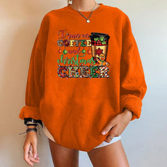 Letter Y2K Trendy Round Neck Casual Autumn Spring Christmas Hoodie Light Yellow / S Hoodies-L