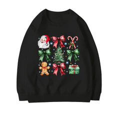 Coquette Christmas Santa Sweatshirt - Holiday Hoodie Black / S Hoodies-L