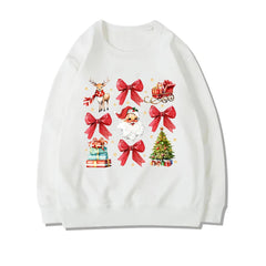 Coquette Christmas Santa Sweatshirt - Holiday Hoodie White 1 / S Hoodies-L