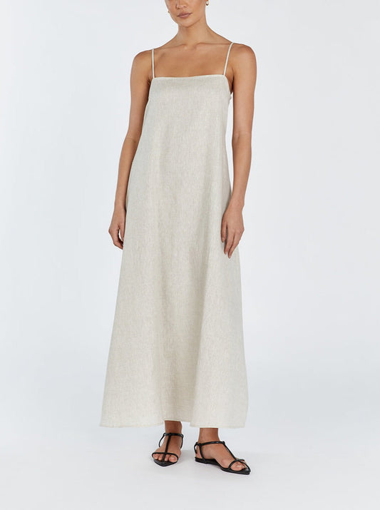 Jem Natural Stylish Linen Maxi Dress