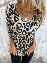 SERA - CASUAL LEOPARD PRINT BLOUSE