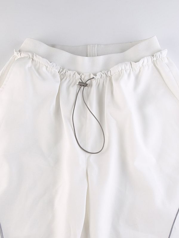 Pintuck Detail Straight Leg Pants Straight Leg Pants