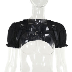 Elegant Slim Fit Waistcoat Top Dark Punk Heavy Metal