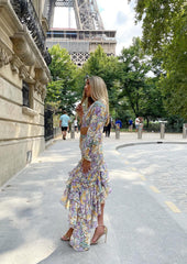 Dalina | Floral One-Sleeve Dress