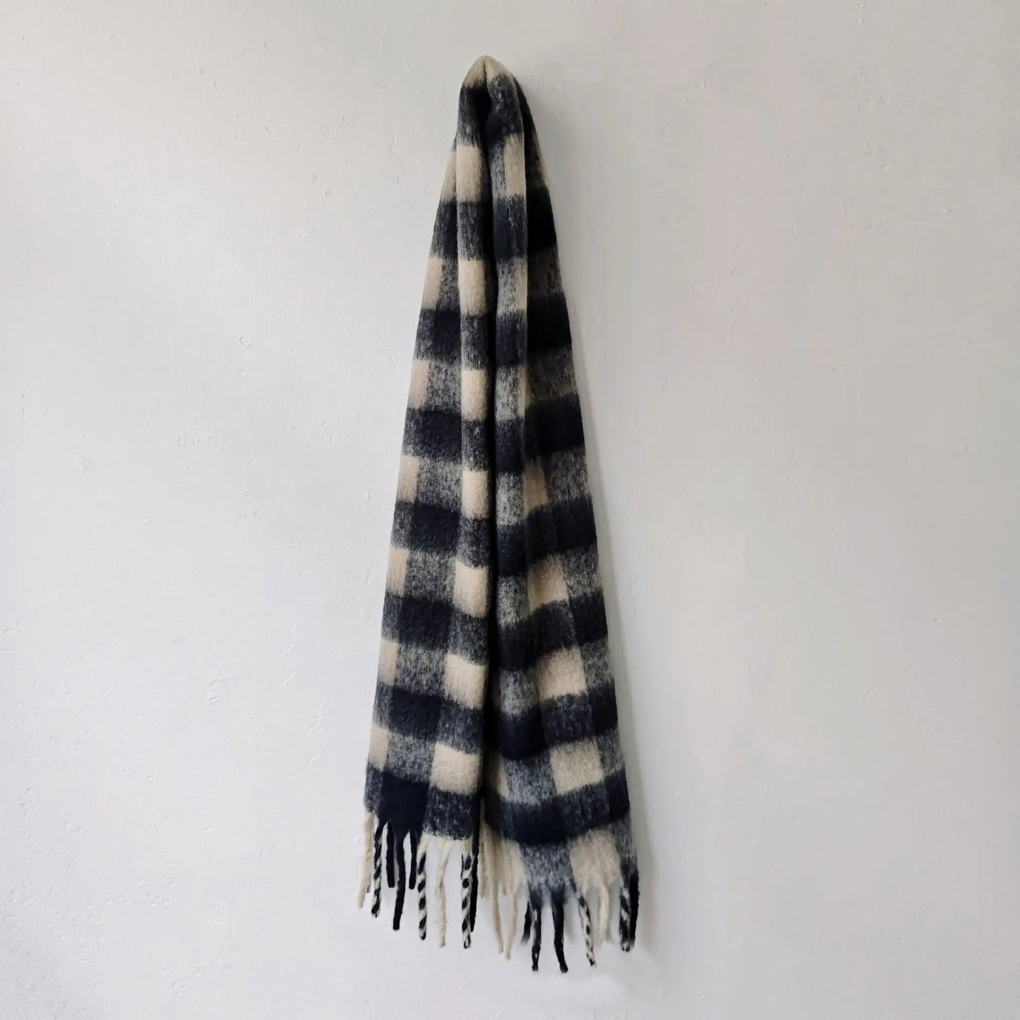 Checkerboard Cashmere Scarf for Women - Autumn/Winter Commuting Scarf