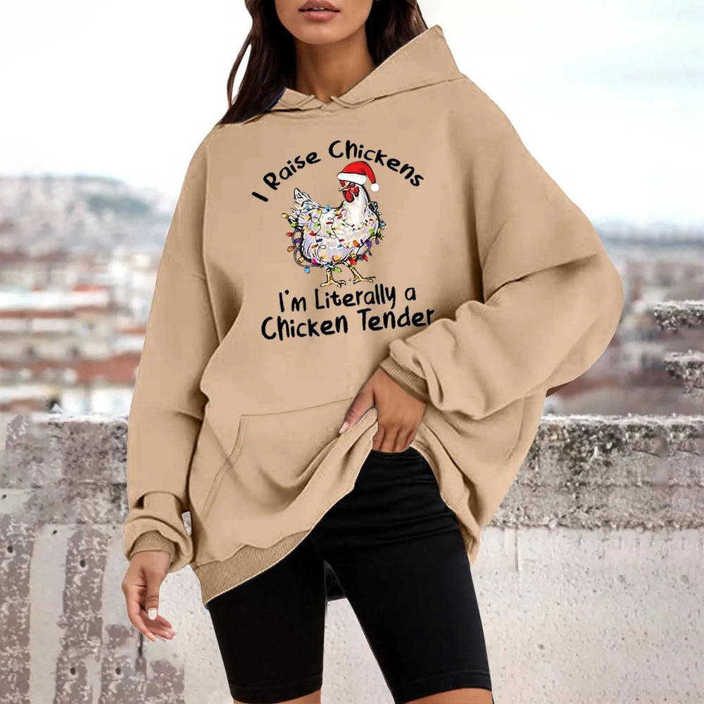 Loose Pullover Four Christmas Tree Crewneck New Autumn Hoodie Khaki-E / M Hoodies-L