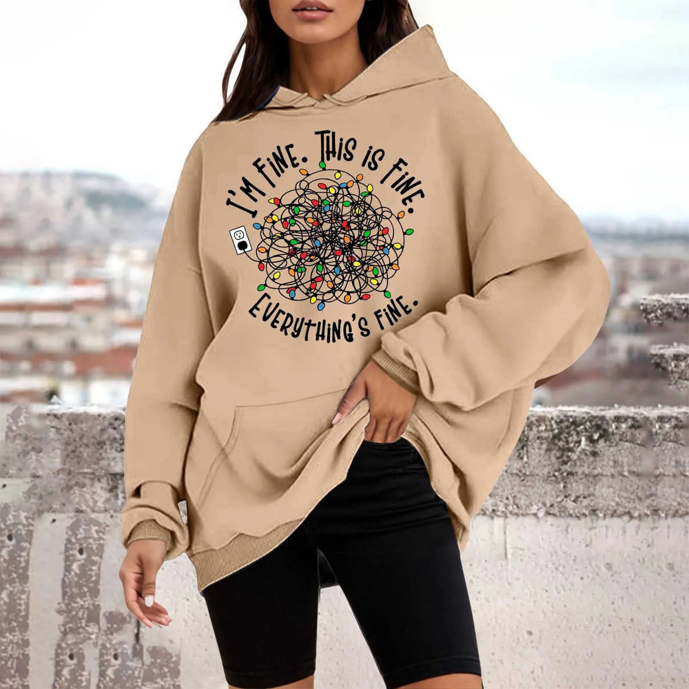 Loose Pullover Four Christmas Tree Crewneck New Autumn Hoodie Khaki-D / M Hoodies-L