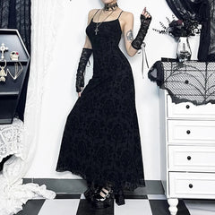 Cross Grouping Net Celebration Maxi Dress Black / S