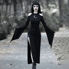 Trumpet Sleeve Lunar Maxi Dress