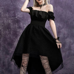 Mesh Tailcoat Midi Dress