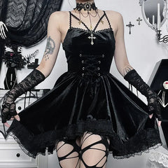 Lace Tall Waist Mini Garment Black / S