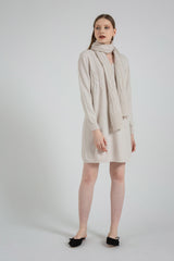 Long Sleeve Sweater Dress and Scarf