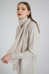 Long Sleeve Sweater Dress and Scarf