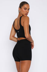 Radiate High Waisted Shorts Black