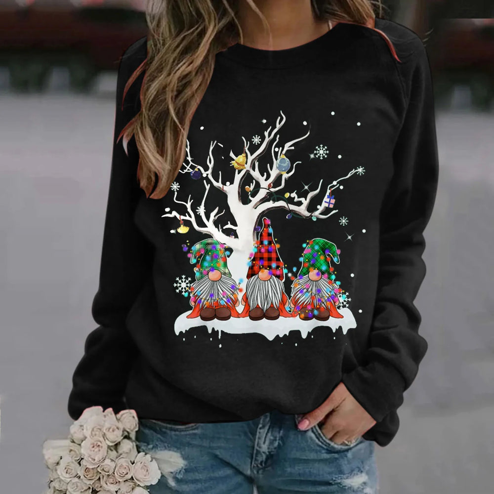 Hooded Oversize Workout Ugly Xmas Long Sleeve Loose Christmas Hoodie Black / S Hoodies-L