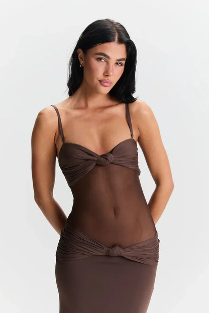 Detachable Straps Maxi Dress