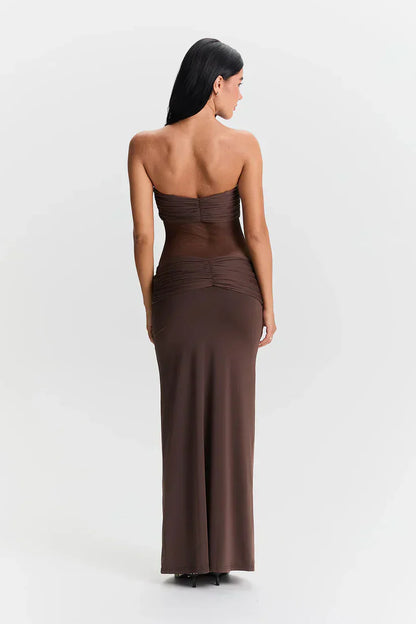Detachable Straps Maxi Dress