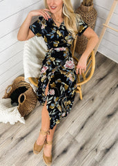 Lux Wrap Floral Dress