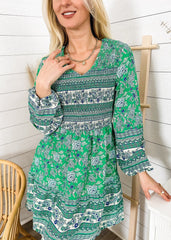 V Neck Bohemian Dress