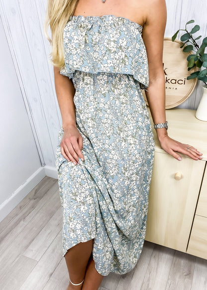 Tube Layered Floral Dress