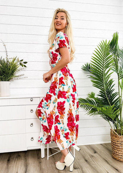 Lux Wrap Floral Dress