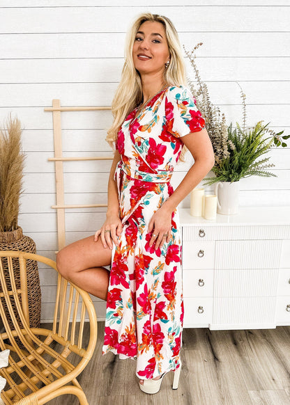 Lux Wrap Floral Dress