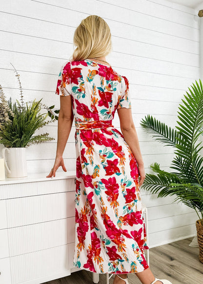 Lux Wrap Floral Dress