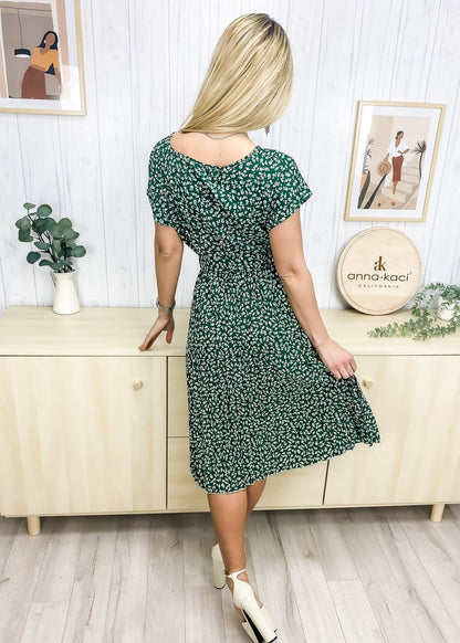 Ditsy Floral Pleated Dress