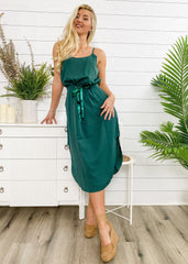 Solid Color Round Dress