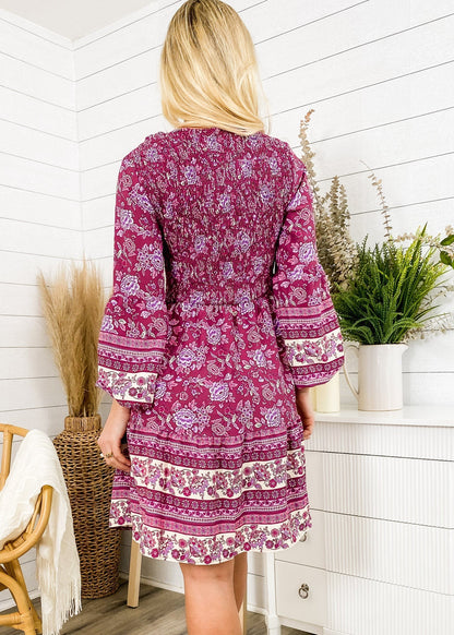 V Neck Bohemian Dress