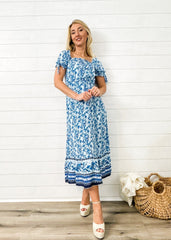 Sleeve Boho Print Dress
