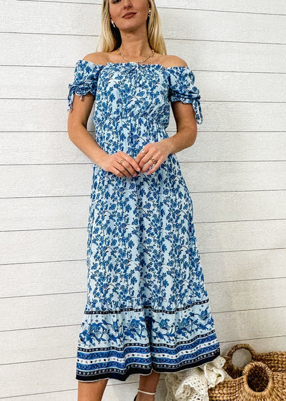 Sleeve Boho Print Dress