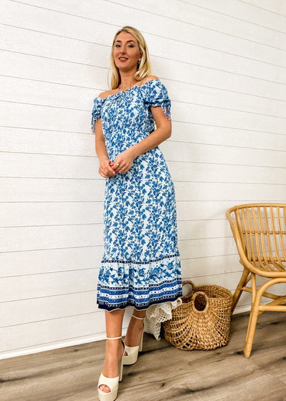 Sleeve Boho Print Dress