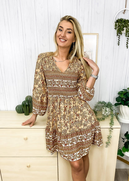 V Neck Bohemian Dress