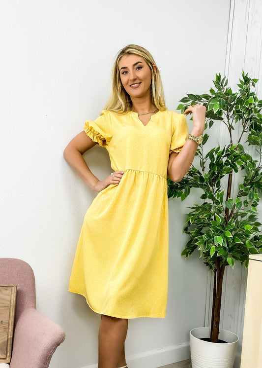V Polka Dot Dress