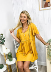 Tie Neck Swiss Summer Dress