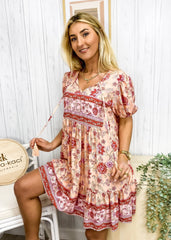 Floral Puff Sleeve Dress