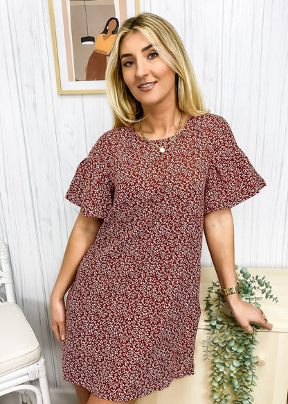 Floral Bell Sleeve Dress