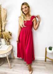 Solid Color Strap Dress