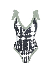 Ink Print Swimsuit Cover-up One Piece onepiece-250223