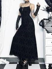 Tall Waist Velvet Celebration Maxi Dress