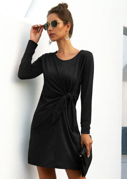 Color Twist Knot Dress