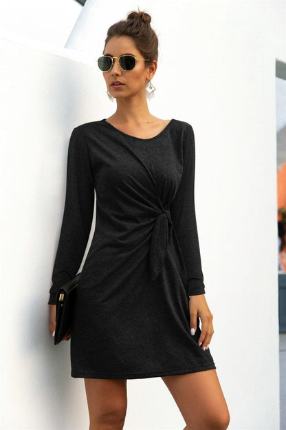 Color Twist Knot Dress