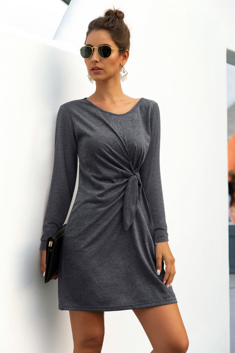 Color Twist Knot Dress