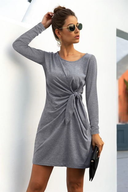 Color Twist Knot Dress